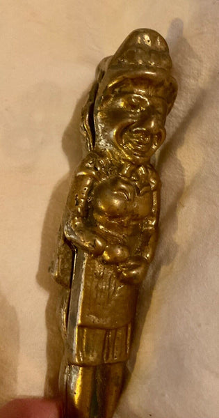 PEERAGE England Brass Punch & Judy Nutcracker Signed Vintage