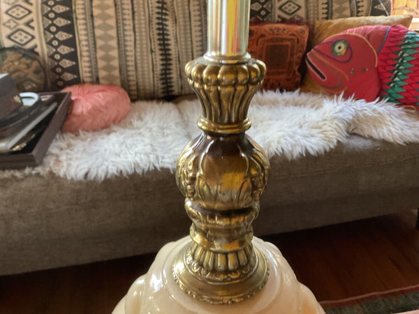 Vtg Hollywood Regency MCM mid century Table Lamp  Bubble Glass Carl Falkenstein