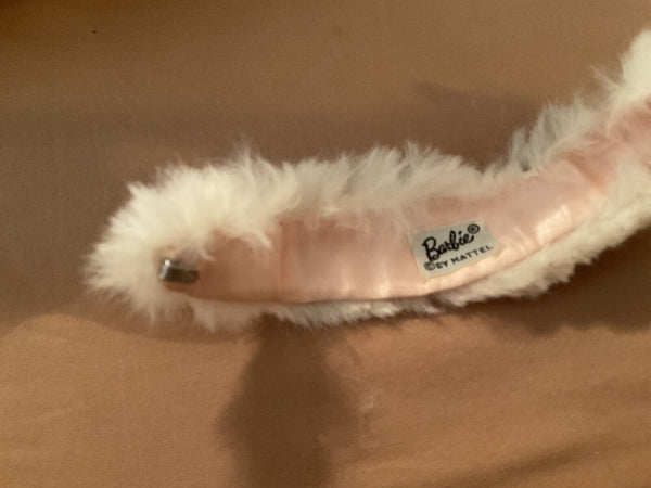 Enchanted Evening #964 White Fur Stole Vintage Barbie 1960s