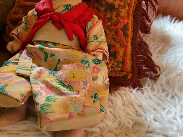Vintage 12 composition doll Gofun Ichimatsu  jointed  antique Japanese Asian