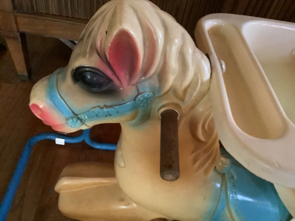VTG 60s MCM Wonder Horse Rocking Kids Ride On Bouncy Spring Toy Works Perfect VG