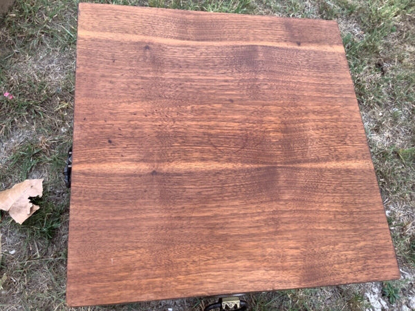 Vintage wood wooden cube mid Century modern mcm end Side Table accent