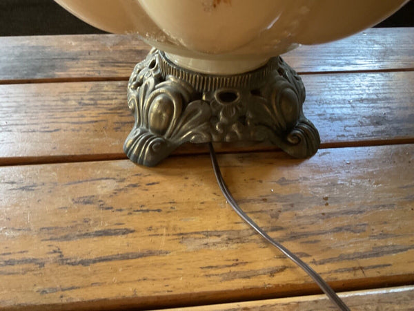 Vtg Hollywood Regency MCM mid century Table Lamp  Bubble Glass Carl Falkenstein