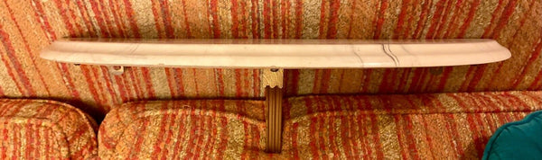 Vintage wood wall sconce display shelf marble top mid century mcm