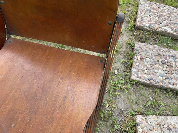 Vtg Mid Century 1940s US Norco American Seating Company Wooden Folding Chairs