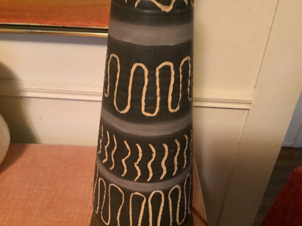 Vtg MID CENTURY MODERN 50's RETRO CERAMIC  pottery table LAMP mcm