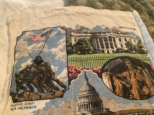 Vtg Souvenir Linen Tea Towel White House Washington DC