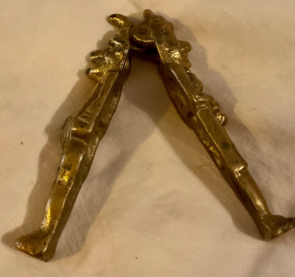 PEERAGE England Brass Punch & Judy Nutcracker Signed Vintage