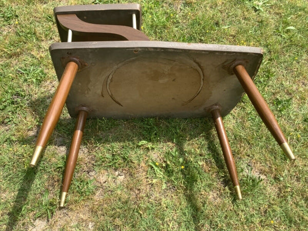 Vtg mcm Mid Century modern Modern Step Side Coffee End Table Formica