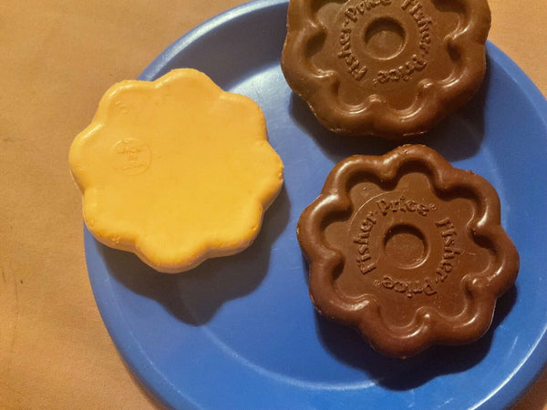 Vintage Fisher Price Fun With Food 8 Play Cookies Chocolate Vanilla