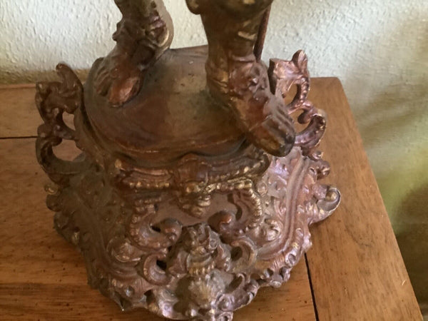 Antique Vtg Statue Roman Soldier Figure statue cast metal