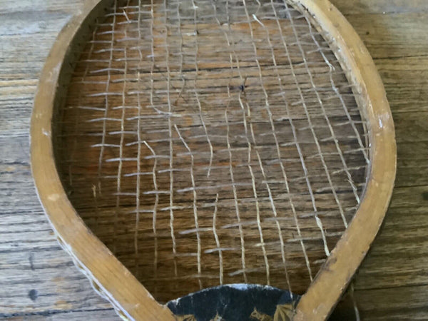 RARE ANTIQUE vintage  DIAMOND WOOD TENNIS RACKET racquet early 1900s