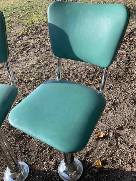 Pair  Eagle Texas vintage Tall Bar Stools Soda Fountain Stool chair Mid Century