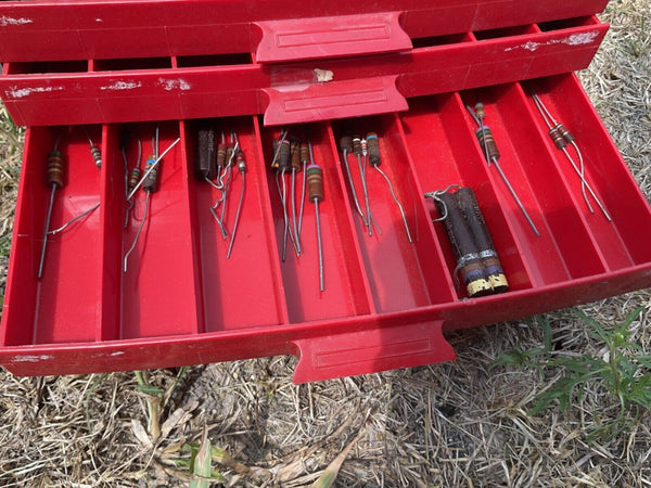 Vtg  Ohmite Little Devils Resistors Cabinet Full Electrical Repair Parts chest