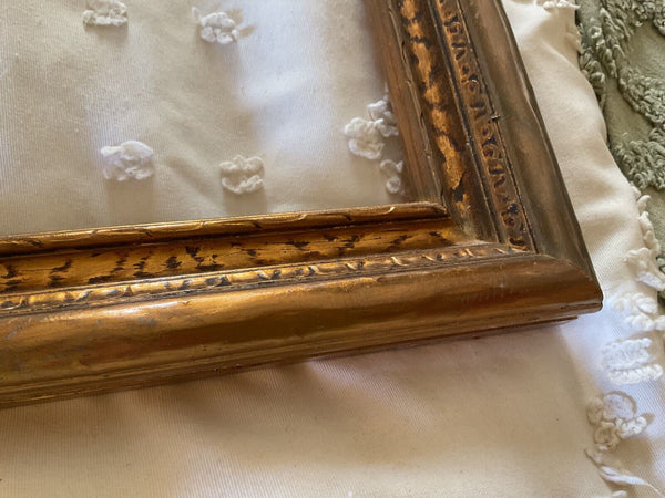 Vintage wooden  Gold Wood rectangle Picture Frame gilt carved