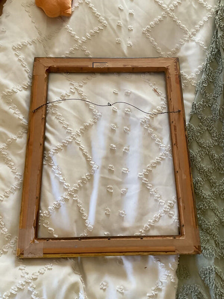 Vintage wooden  Gold Wood rectangle Picture Frame gilt carved