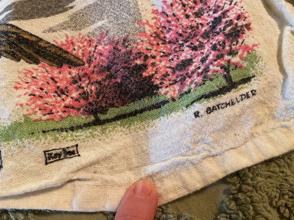 Vtg Souvenir Linen Tea Towel White House Washington DC