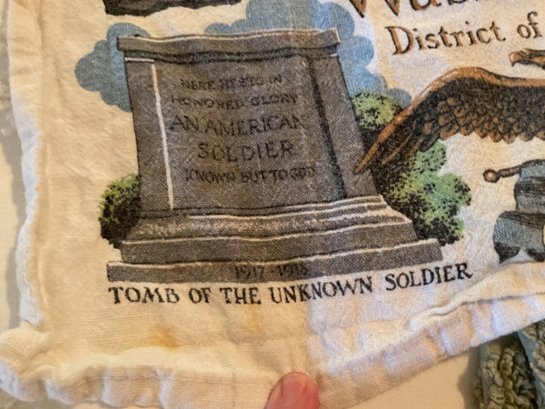 Vtg Souvenir Linen Tea Towel White House Washington DC