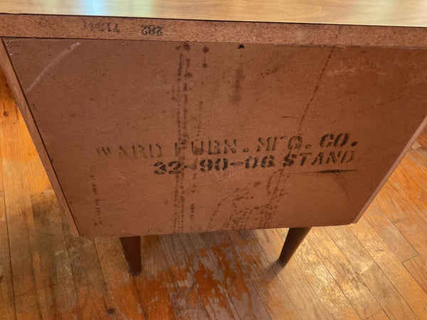 Vtg Ward Furn Mfg Co Mid Century  modern Chest nightstand Tapered legs