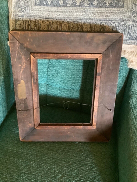 Vtg  gold deep wood wooden picture Frame Old Antique