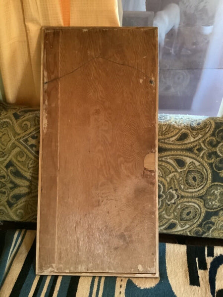 Vintage Mid Century modern mcm wood frame Framed Gravel Pebble Wall Art picture