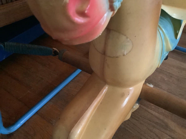 VTG 60s MCM Wonder Horse Rocking Kids Ride On Bouncy Spring Toy Works Perfect VG