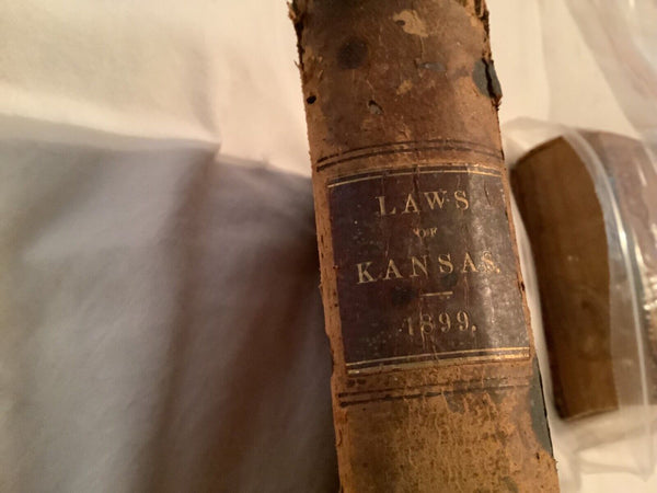 Antique  State of Kansas: Session Laws of 1893  law book State Property