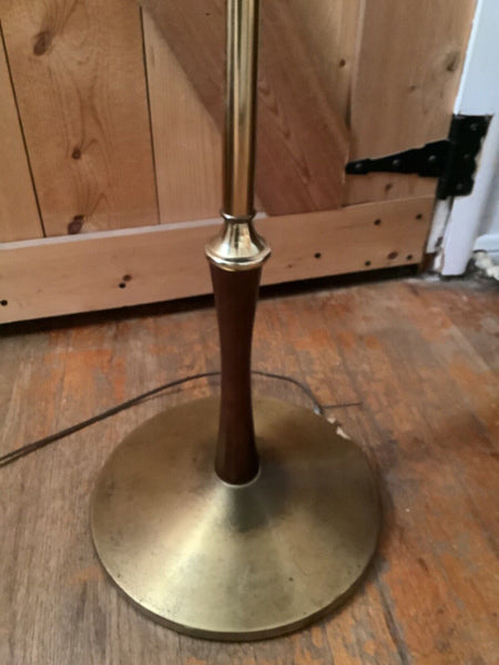 Vtg  Mid Century modern mcm Floor Lamp Table wood Walnut