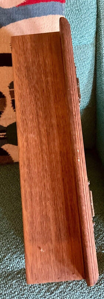 Antique Vtg Oak Wood wall Medicine Cabinet chest Glass Shelf etched roses mirror