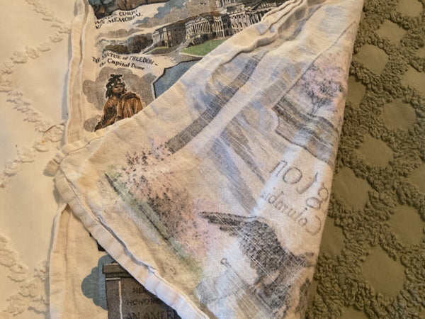 Vtg Souvenir Linen Tea Towel White House Washington DC