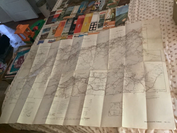 Vtg WWII U.S. Army Military war ROAD MAP West AFRICA 1942 FIRST EDITION no. 151