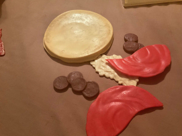 Vintage Fisher Price Play Fun With Food  Pizza 2136 7 pc lot 1980s