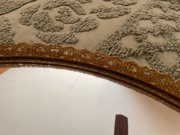 Vtg MID CENTUry FILIGREE ORMOLU VANITY PERFUME TRAY mirror regency