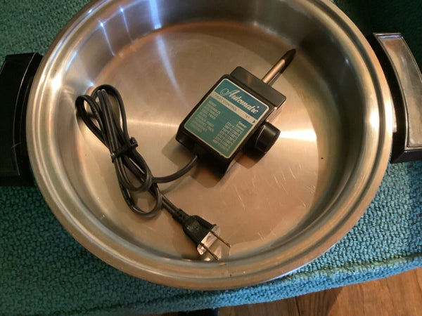 LUSTRE CRAFT Electric 11.5" Frying Pan Skillet Saucepan Liquid Core Immersible
