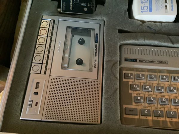 Vtg Timex Sinclair 1500 Personal Home Computer w Power Supply Manual Tape & More