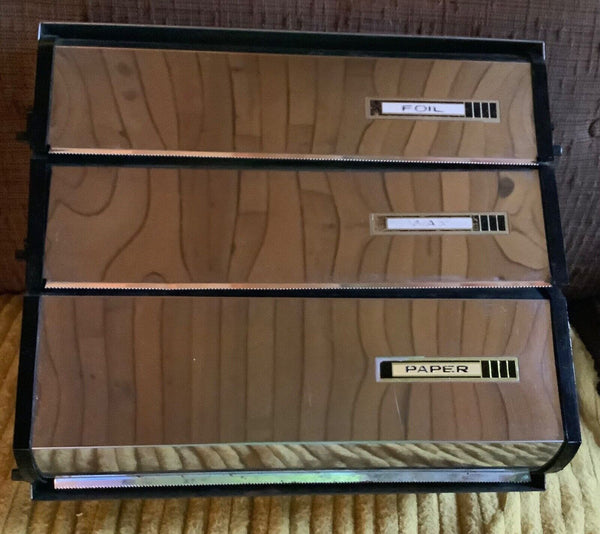Vintage mid century  1950's Kromex Wall Paper Towel Wax Paper And Foil Holder