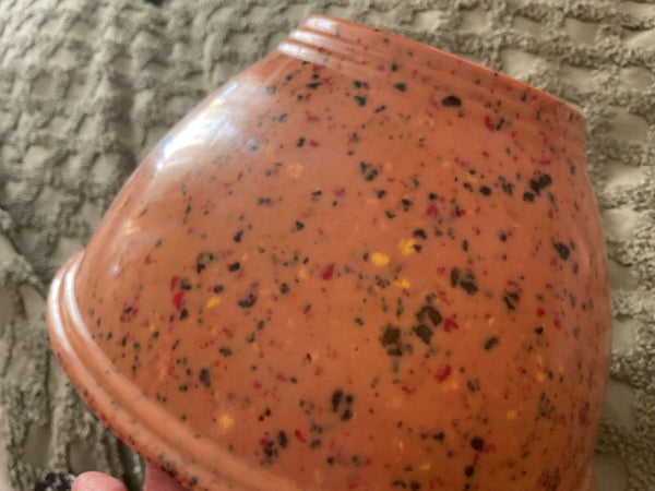 Rachel Ray Speckled Confetti Bowl Orange Melamine Garbage Bowl 10"