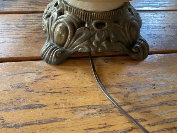 Vtg Hollywood Regency MCM mid century Table Lamp  Bubble Glass Carl Falkenstein