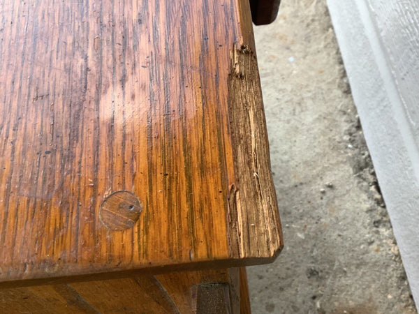 Vtg BRANDT Ranch Oak Magazine Rack side End Table nightstand Model #3224 drawers