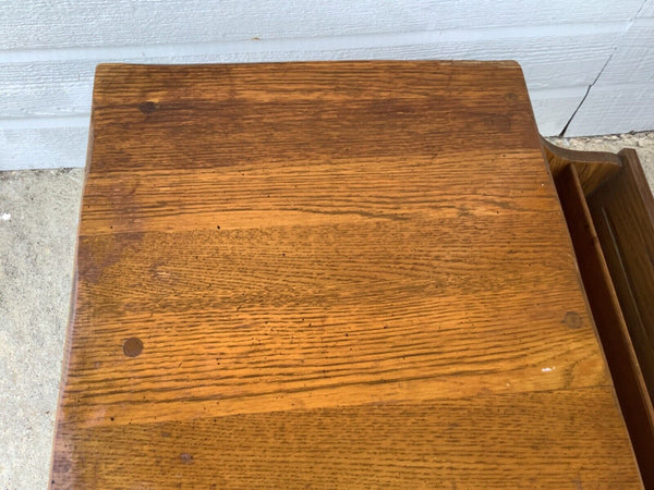 Vtg BRANDT Ranch Oak Magazine Rack side End Table nightstand Model #3224 drawers