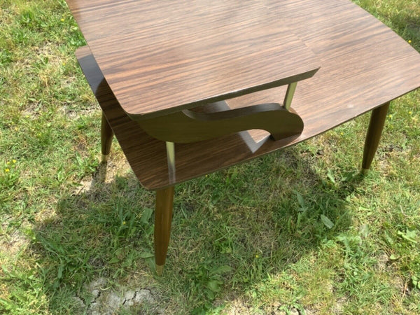 Vtg mcm Mid Century modern Modern Step Side Coffee End Table Formica