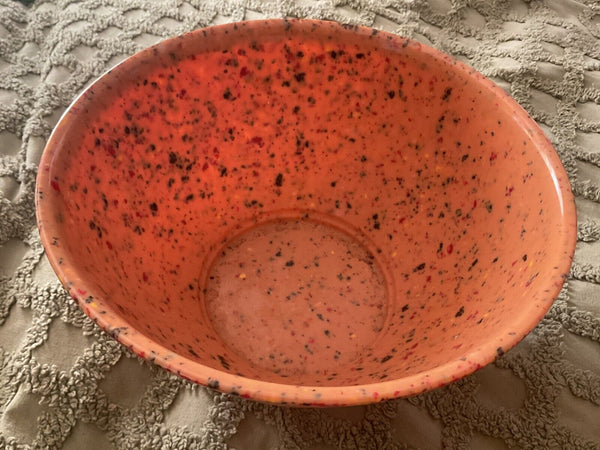 Rachel Ray Speckled Confetti Bowl Orange Melamine Garbage Bowl 10"