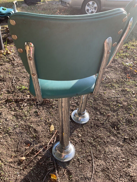 Pair  Eagle Texas vintage Tall Bar Stools Soda Fountain Stool chair Mid Century