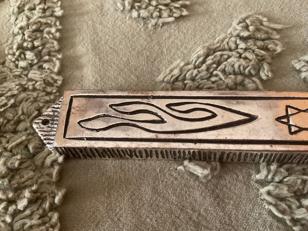 Vintage silver Star Of David  Mezuzah Case