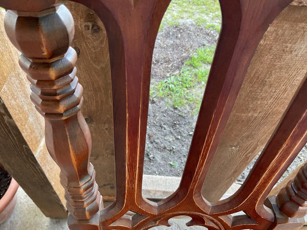 Antique Vintage Gothic Stanley wood Revival Jacobean Dining Side Chair