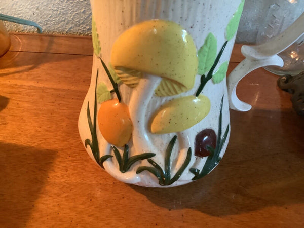 VTG mid century 1970's ARNELS Ceramic Mushroom Brown Coffee Tea Pot w/Lid Retro