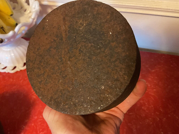 Vtg antique Cannon deepfields pot cast iron war item