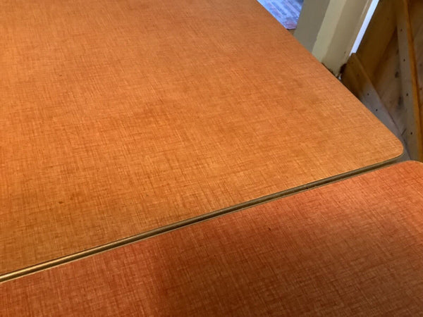 Vtg   pink Chrome Formica Dining kitchen Table Mid Century Modern leaves chairs