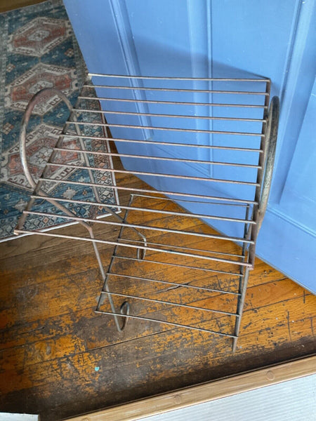Vtg Metal Wire tiered Shelf Rack Plant Stand Mid Century MCM Atomic plantstand 1