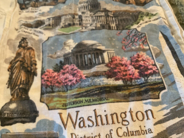 Vtg Souvenir Linen Tea Towel White House Washington DC